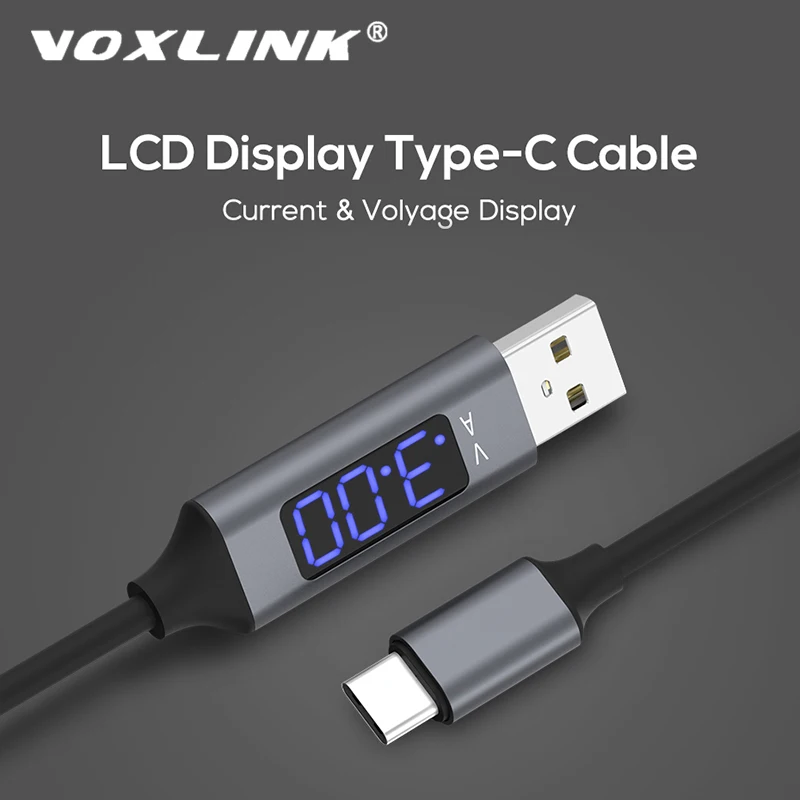 Кабель USB типа C VOXLINK TPE, материал, напряжение и ток, интеллектуальный дисплей, кабель для синхронизации данных для Samsung Xiaomi, быстрая зарядка|Кабели для мобильных телефонов|   | АлиЭкспресс