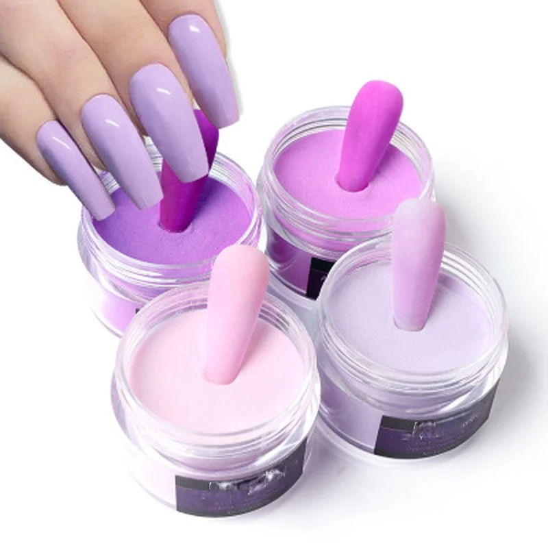 Lavender-colored Acrylic Powder Extension Gel Nail Pigment Dust Professional Nail Art Design Decoration Supplies Tool