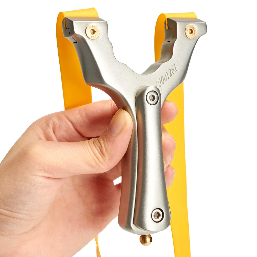 Tirachinas para juegos al aire libre, Catapulta de aleación de aluminio, banda de goma para jugar, viaje para caza