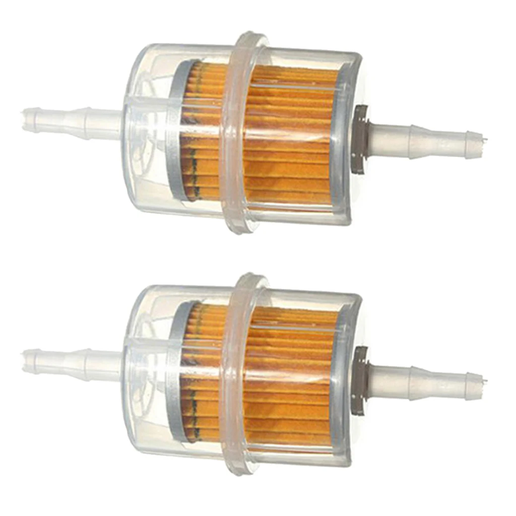 2 Packs Universal Motorbike Car Inline Fuel Petrol Filter Fits 6mm 8mm Pipes