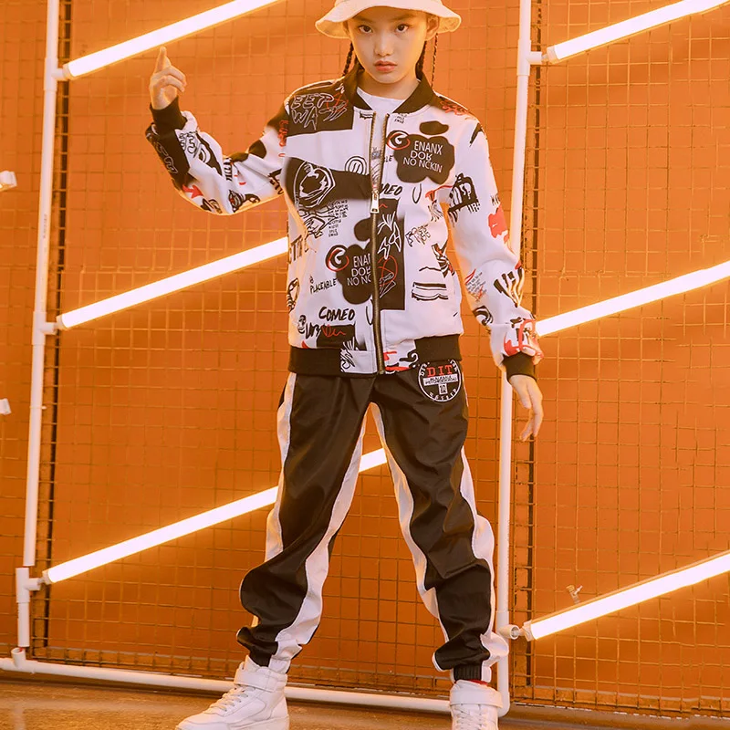 Children'S Jazz Dance Performance Costume Boys Hip-Hop Street Wear Girls Hip Hop Drums Costumes Long-Sleeved Suit Unisex DWY2492 |