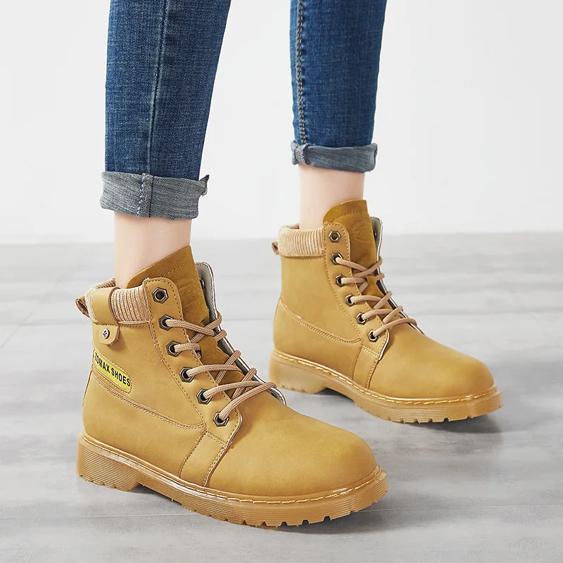 

New Style Versatile Short Students Short Boots Martin Boots British Style 2019 Autumn Hight-top Slimming Women's Boots