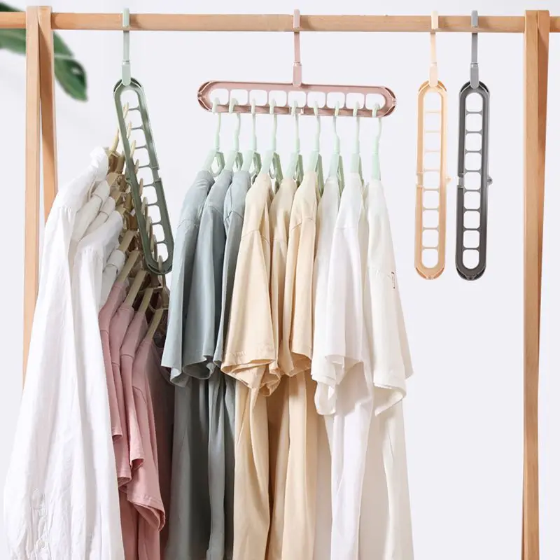 Scarf Holder Space Saving Clothes Hanger Storage Rack Multifunction Gold