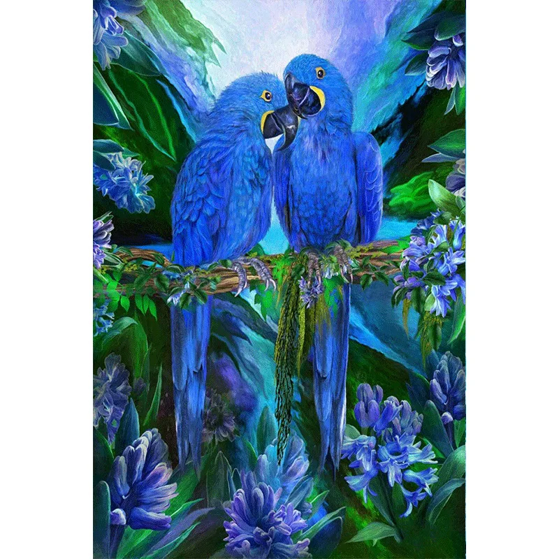 

DIY Diamond Painting 5D Parrot Couples Resin Full of Crystals Amazon Wish AliExpress Cross Border Large Amount Favorably