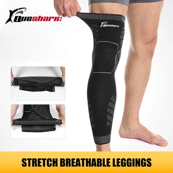 

QUESHAKR Sports Basketball Long Leg Sleeve Cycling Running Climbing Legwarmers Fitness Training Leg Protection