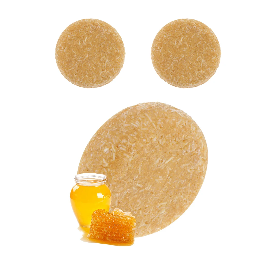 2pcs Honey Essence Hair Shampoo Bar Natural Solid Soap for Shiny Smooth Hair