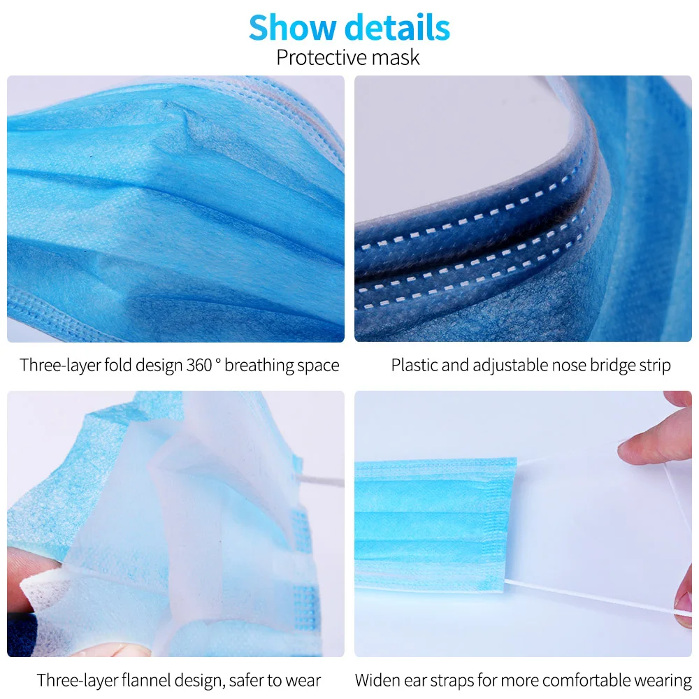 Anti-Virus-Face-Mask-Disposable-Masks-10-200PCS-Nonwoven-3-layer-Filter-mask-Anti-Dust-Breathable (2)