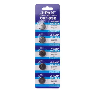 

Button Battery CR1632 Lithium Coin Cell Batteries 3V LM1632 BR1632 ECR1632 CR 1632 Electronic Watch Toy Remote 5PCS