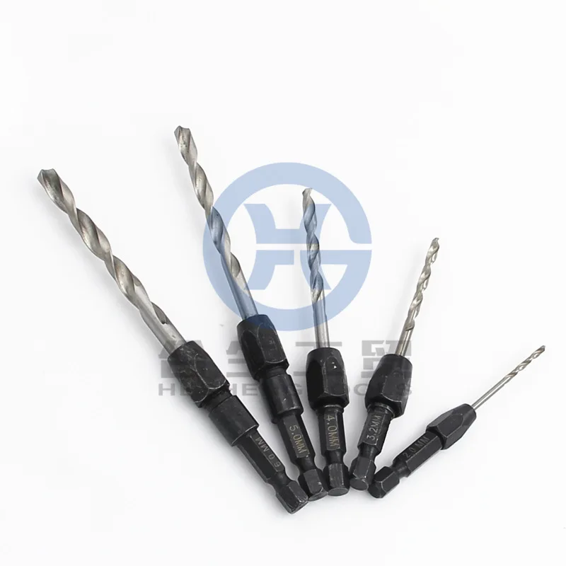 

Cross Border 5 Pieces Quick Change Handle Hexagonal Shank Twist Drill Deconstructable Changing Diamond Heart Metal Hole Drilling