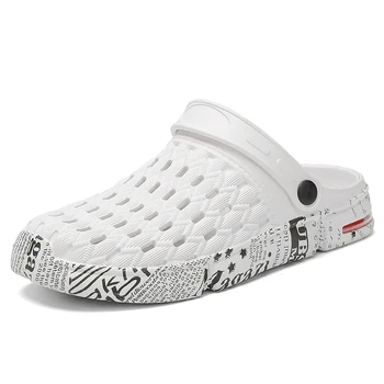 

Men Summer Shoes Sandals Beach Flip Flops Male Slippers White Lightweight Breathable Outdoor Boat Casual Shoes Big Size 41-45