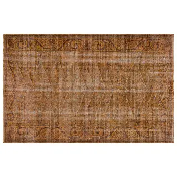 

Handmade Brown Vintage Overdyed Turkish Area Rug 182x284 Cm-5'12''X9'4''