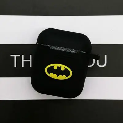 Batman Горячая Капитан Америка беспроводной Bluetooth наушники чехол для Apple AirPods защитный чехол s наушники чехол Супермен зарядная коробка - Цвет: Batman
