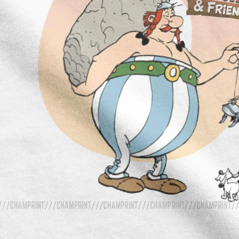 Мужские футболки Астерикс и Обеликс забавные хлопковые футболки с коротким рукавом с круглым вырезом одежда размера плюс Топы
