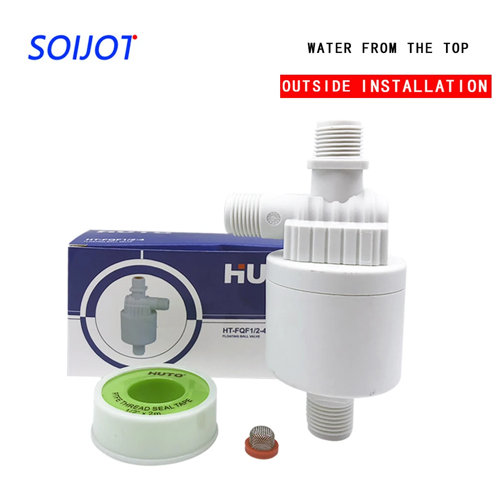 Water Level Control White Valve Tower Tank Floating Ball Valve Automatic NP2X 