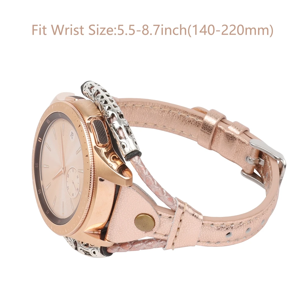 TOYOUTHS Leather Band for Samsung Galaxy Watch Active 2 20mm Watch Strap For Samsung Galaxy Watch 4 Classic Smart Watch Straps