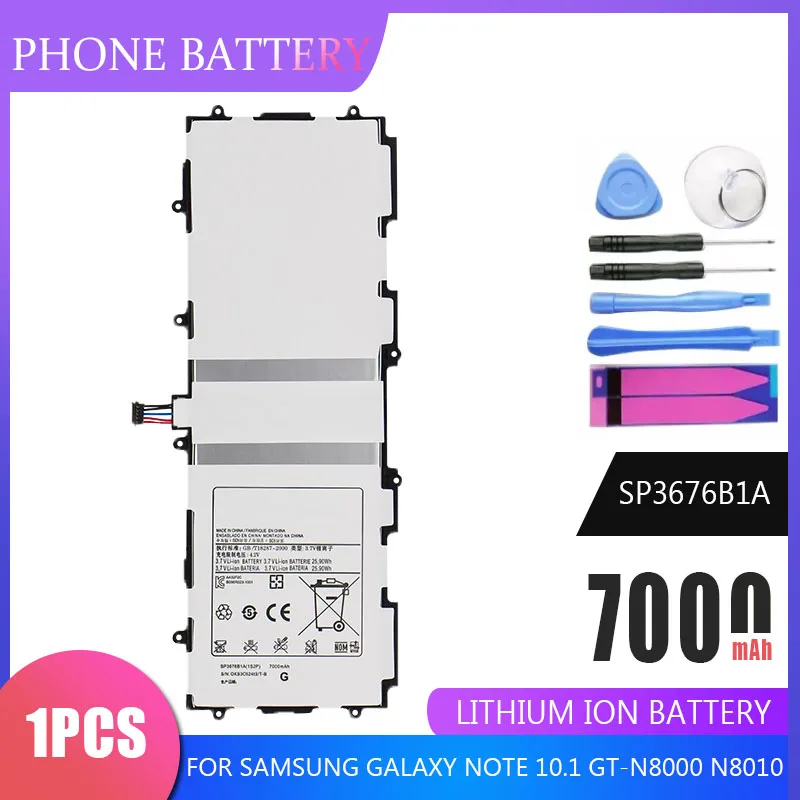 Tablet batería SP3676B1A para Samsung Galaxy Note 10,1 GT-N8000 N8010 N8020 N8013 P7510 P7500 P5100 P5110 P5113 células de reemplazo