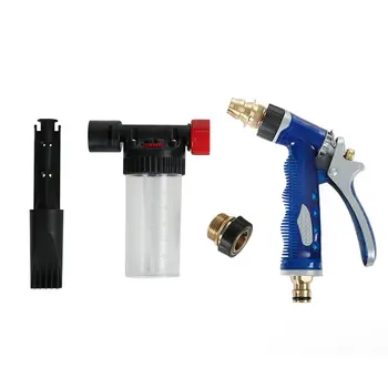 

Alloy Water Gun Washer Cleaning Tool Kit Household Water Nozzle Sprayer For Garden Watering Car Washing Tool with Foam kettle