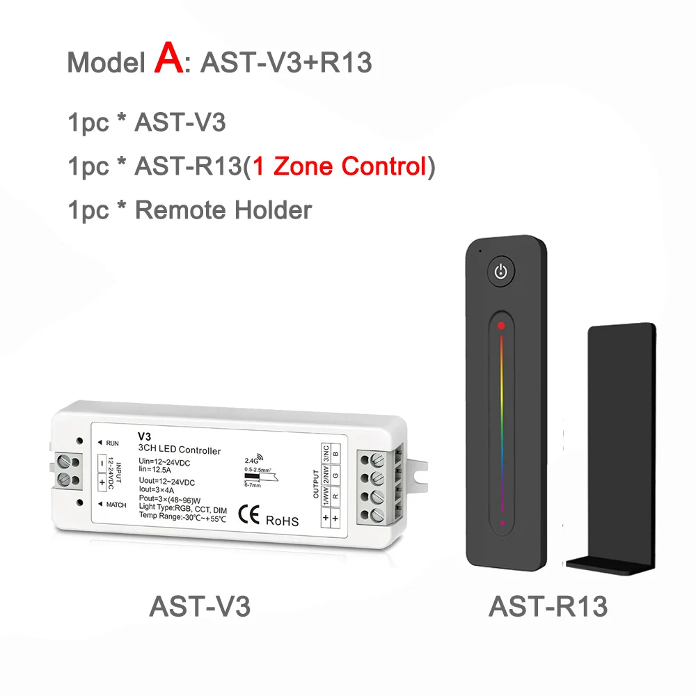 RGB светодиодный пульт управления 12 В 24 В DC 12A RF 2,4G беспроводной пульт дистанционного управления Умный дом Wifi контроллер полосы пропускания RGB диммер для 12 вольт светодиодные полосы света - Цвет: Model A