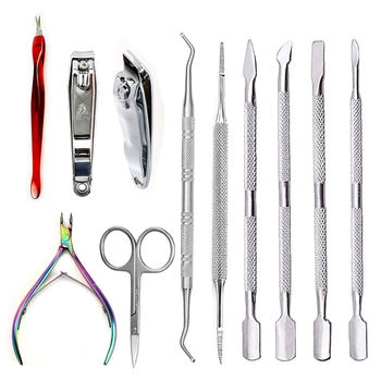 

Nail Tool Pedicure Cuticle Pusher Remover Dead Skin Clipper Cutter Pusher Nipper Spoon Nail Art Scissors Peeling Push Dead Skin