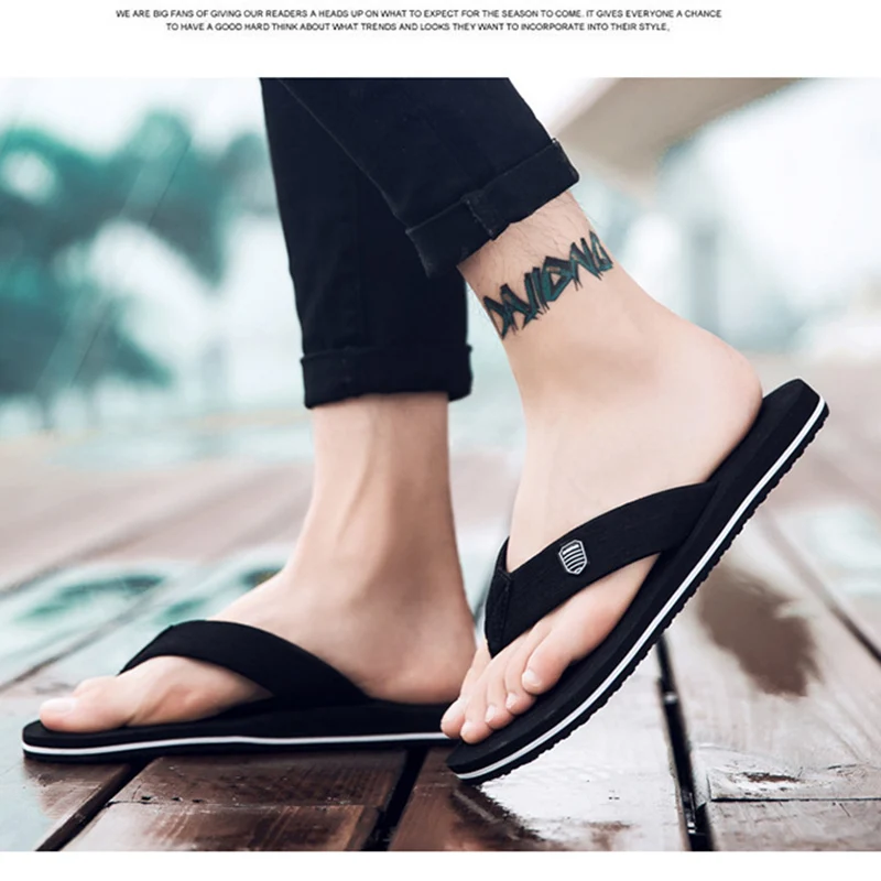 2020 New Arrival Summer Men Flip Flops High Quality Beach Sandals Anti-slip Zapatos Hombre Casual Shoes Wholesale A10