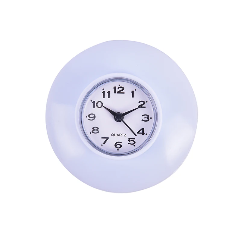 2020 new style Bathroom Kitchen Waterproof Sucker Clock Shower Booth Powerful Adhered Fashion home sucker clock 