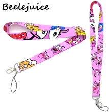 Смелость трусливая собака мультфильм аниме винтаж простой шеи ремешки ID значок держатель брелок телефон ремень лента тесьма ожерелье