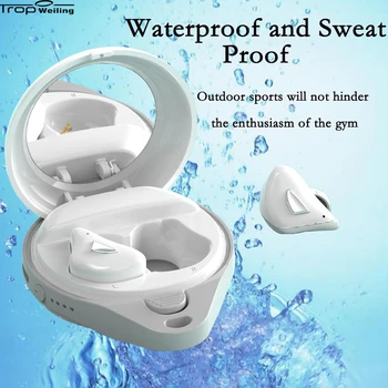 

New Led Makeup Mirror Bluetooth Earphone Wireless Headphone Bluetooth 5.0 Sport Headset for Girls for Iphone/Xiaomi/Redmi/Huawei