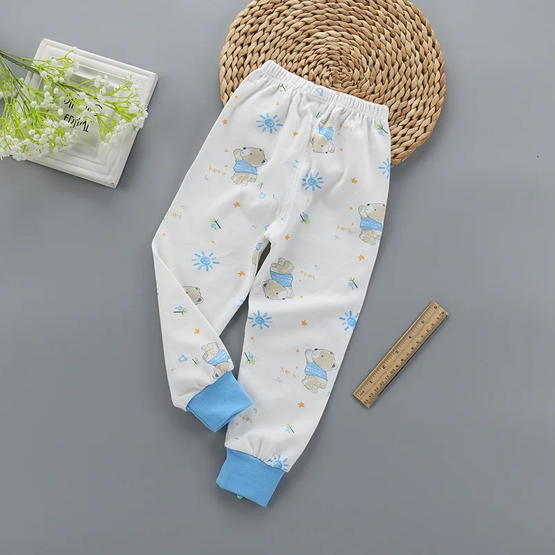 

18 Autumn & Winter Children One-Piece Long Johns Pure Cotton Single BOY'S Girls Long Johns Baby Cotton Woollen Trousers Cotton L