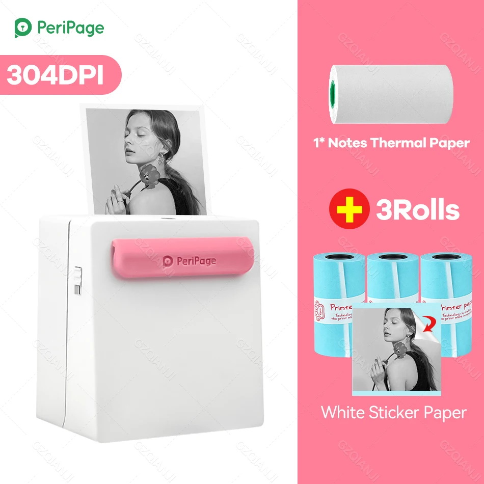 PeriPage Mini Pocket Printer Wireless Thermal Photo Printer Labels Android iPhone Kids Holiday Gift A8 Navidad Regalos Impresora 