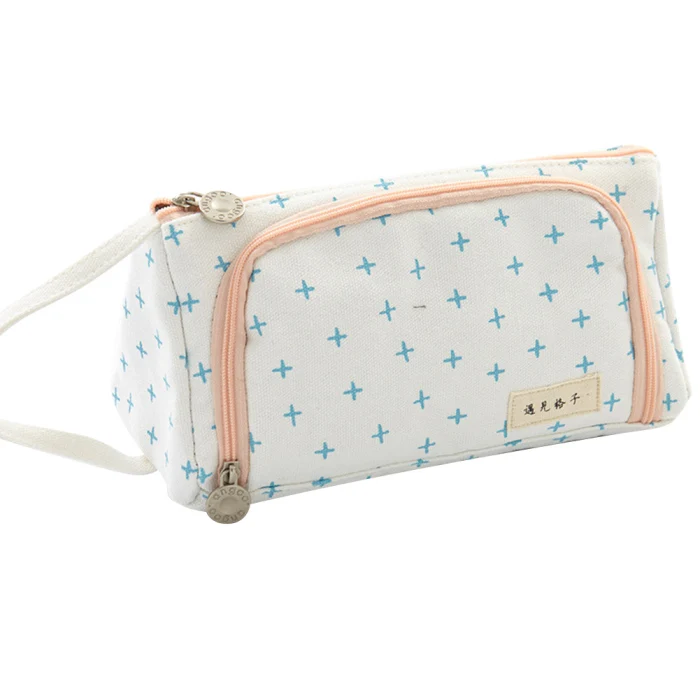 HOT Plaid Pencil Case Multifunction Portable Large Capacity Simple Storage Bag TI99