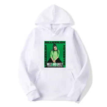 

2020 New Billie Eilish Hoodie Women Men long Sleeve Autumn Wild Harajuku Leisure Soft Cotton Hoodies White Simple Streetwear