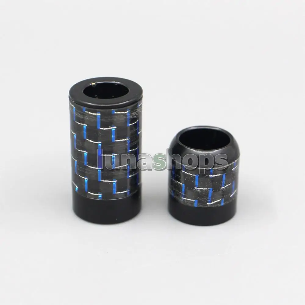 LN007070 6mm Main Wire Hole Full Metal Carbon Barrel Splitter Slider Kit For DIY Custom Headphone Earphone Cable