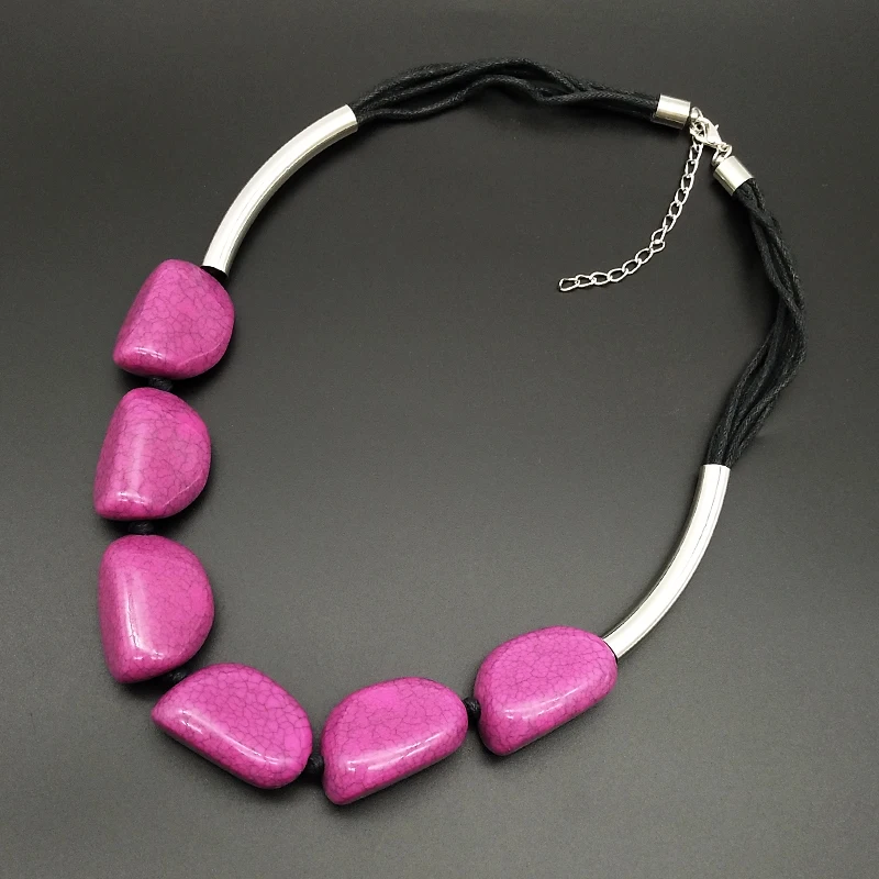 Dandie акриловые трещины бисера ожерелье, модные, простые женские ювелирные изделия