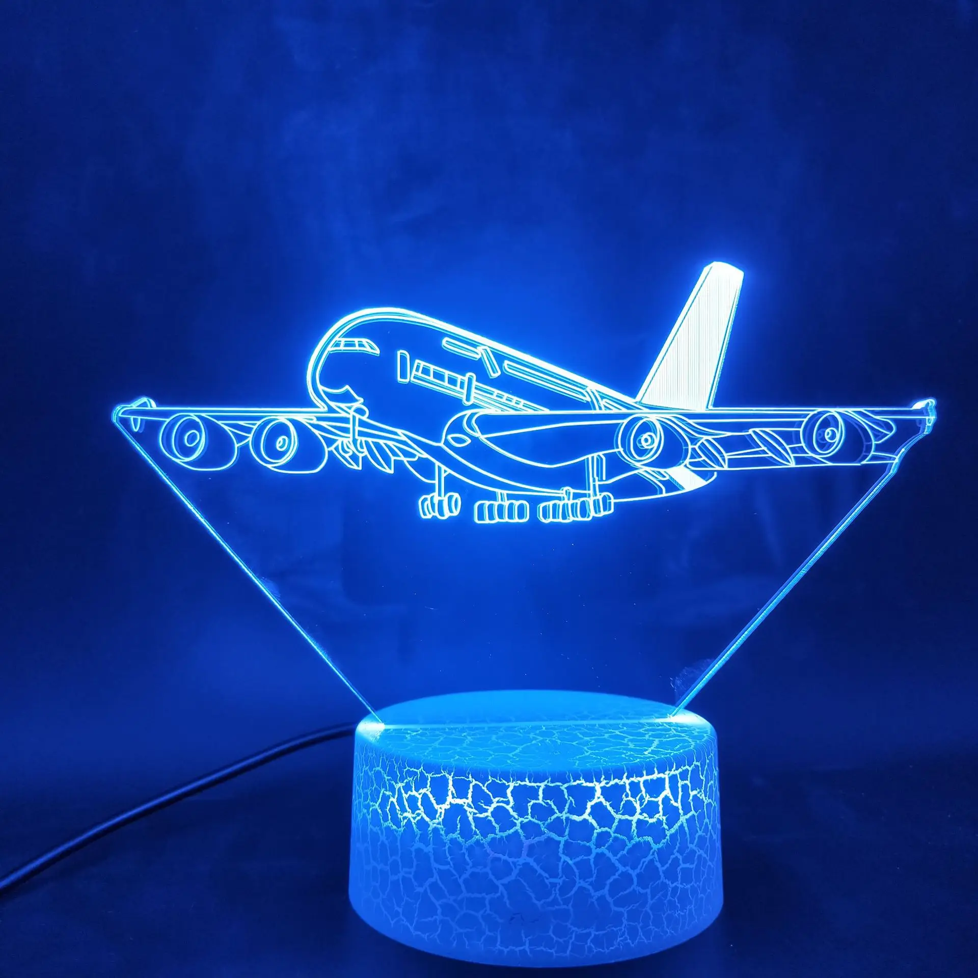 Plane 3D Lamp Illusion Night Light for Bedroom Decoration Table Lamp Gift Toys for Kids Birthday Party Boy Christmas Present