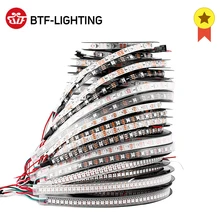 1 متر/2 متر/4 متر/5 متر WS2812B Led قطاع 30/60/74/96/100/144 بكسل/المصابيح/م WS2812 الذكية RGB Led شرائط مصباح أسود/أبيض PCB IP30 /65/67 DC5V(China)