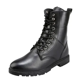 

Men's fashion outdoor black high-top comfort shoes British style round head classic casual boots new listing