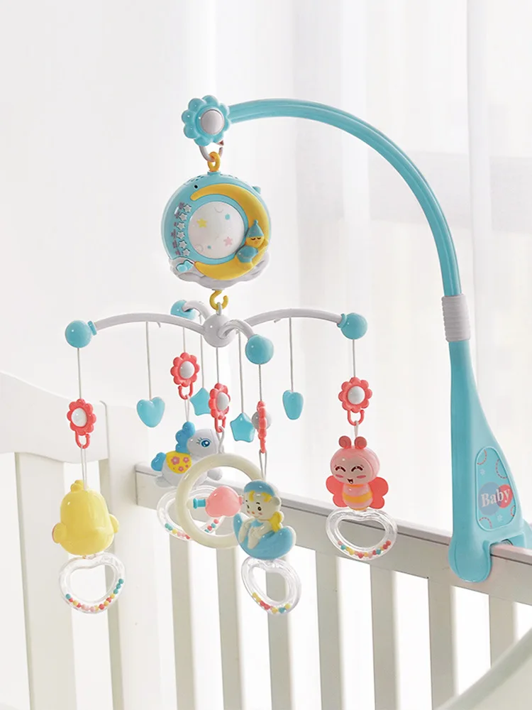 

Newborn Infant Bed Bell Music Rotating 3-6 Month Boy Baby Bedside Wind Chime Pendant Rattle GIRL'S Toy 0