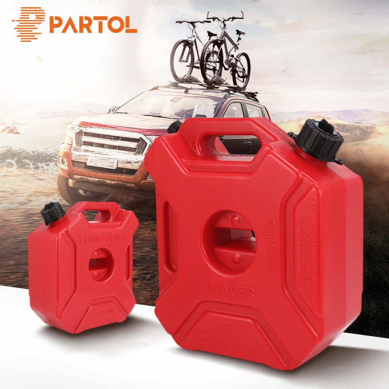 3L 5L Portable Fuel Tank Red Gas Cans Spare Petrol Plastic Tanks Mount