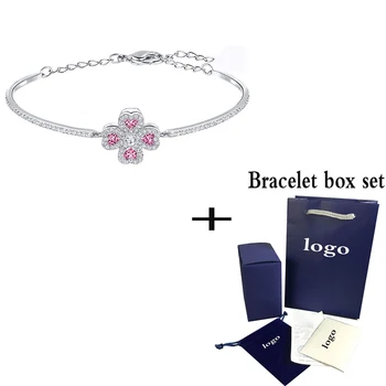 

SWA High Quality New Clover Bracelet Elegant Temperament Ladies' Jewelry Send Girlfriend Anniversary Wedding Jewelry Gift