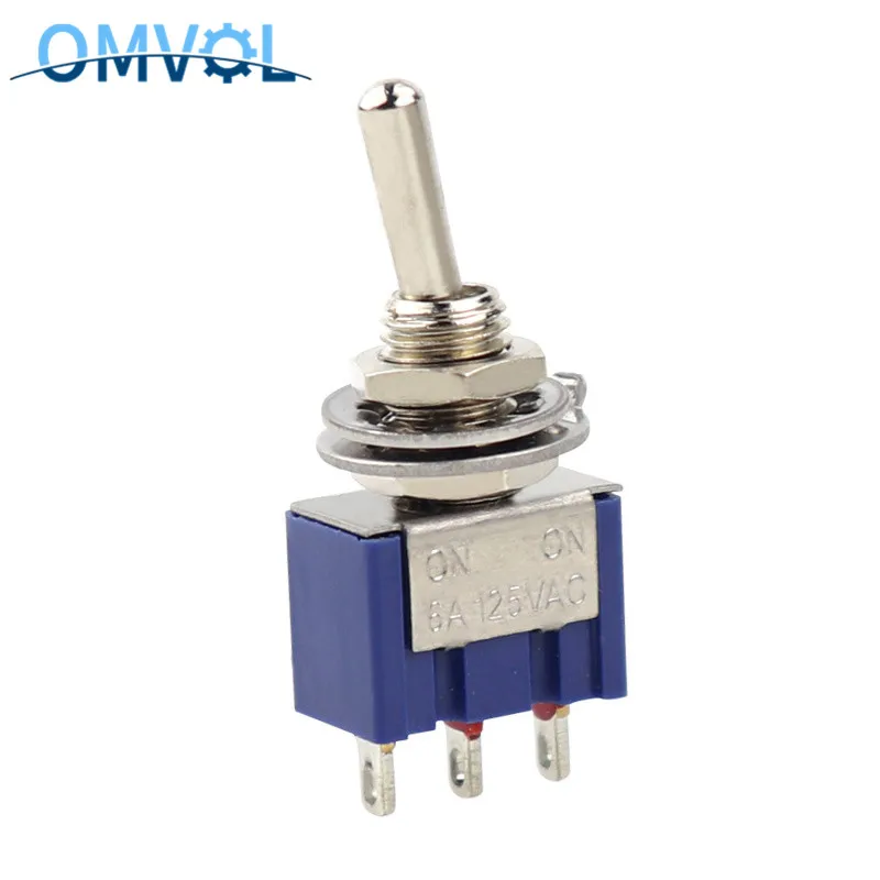 5 шт. мини MTS-102 3-контактный SPDT ON-ON 6A 125VAC миниатюрные тумблеры