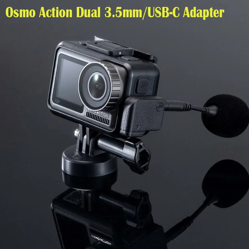 Абсолютно DJI Osmo экшн микрофон 3,5 мм/USB-C адаптер Аудио Внешний для DJI Osmo экшн аксессуары