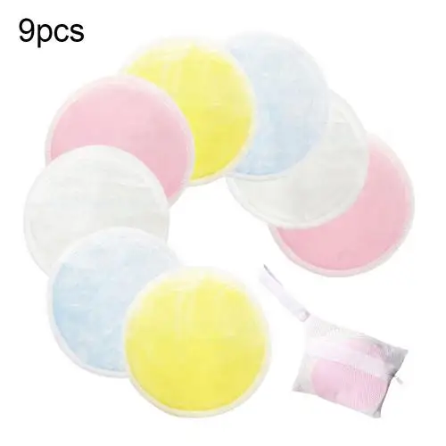 Hot 9/17/21Pcs Reusable Washable Makeup Facial Cream Remover Double Layer Wipe Pads - Цвет: 9