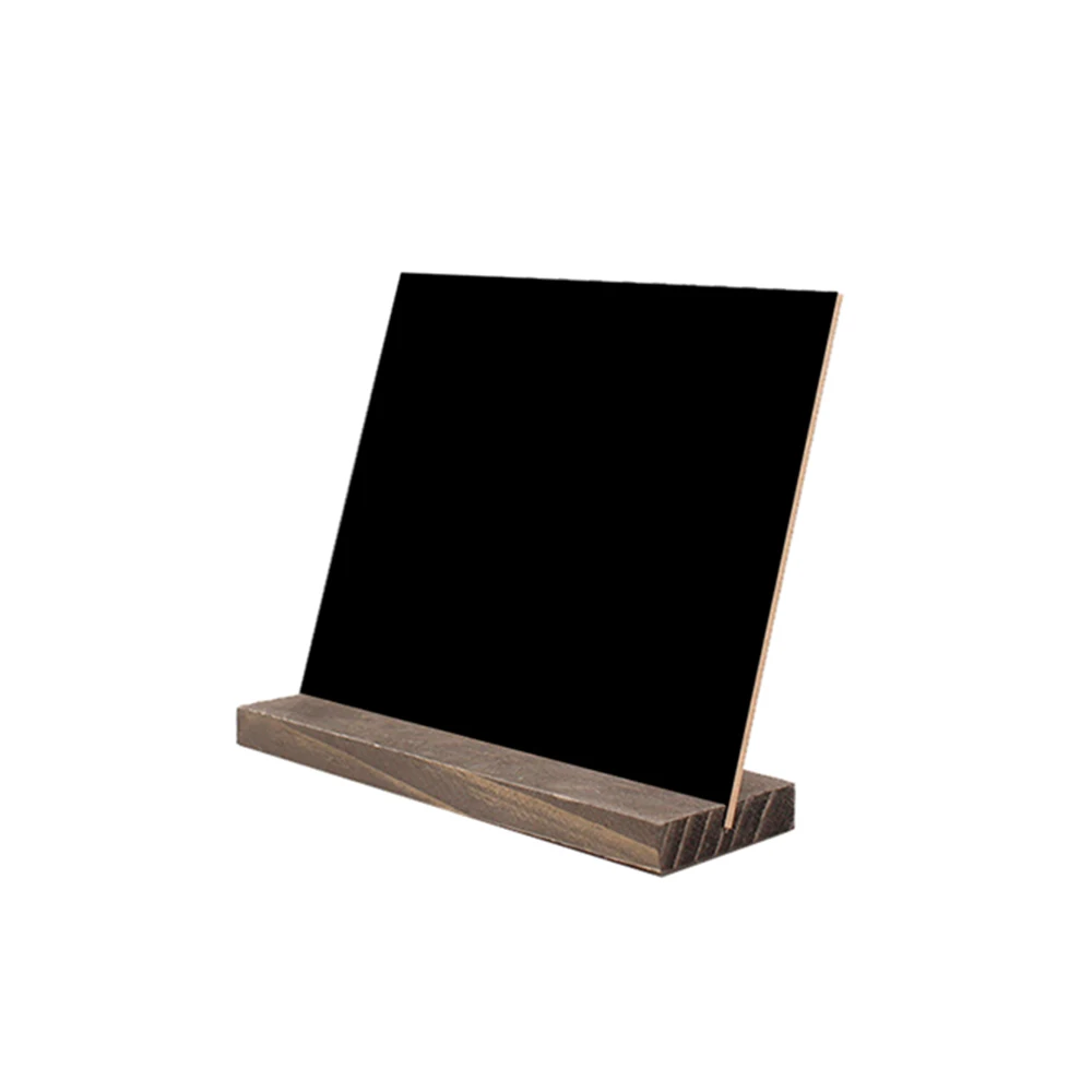 Useful Wooden Small Blackboard Wood Base Stand Rustic Style Table Top Chalkboard Small Sign Name Card Home Hotel Ornaments - Цвет: LLX5029