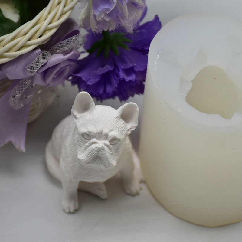 

DIY 3D Dog Mold Moulde Hygienic Resin Artistic White Accessory Handcrafted Candle Soap Craft