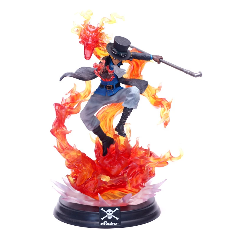 One Piece Sabo Burning Dragon Claw Fist Ver Pvc Action Figure Statue Collectible Model Toys For Boys And Adults With Box 33cm Aliexpress