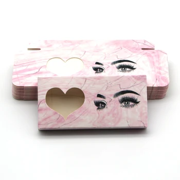

Heart Shaped Eyelash Box 10/20/30/50/100 Wholesale Heart Lash Packaging Makeup Boxes Eyelash Packaging Box Cheap Bulk Multicolor