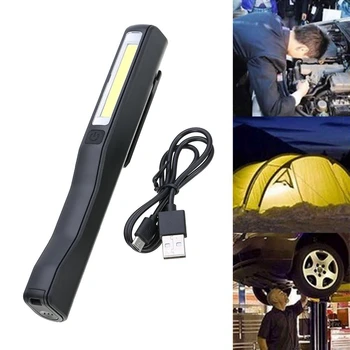 

Rechargeable LED COB Portable Camping Work Inspection Light Lamp Hand Torch Magnetic for Household Workshop Automobile Camping b