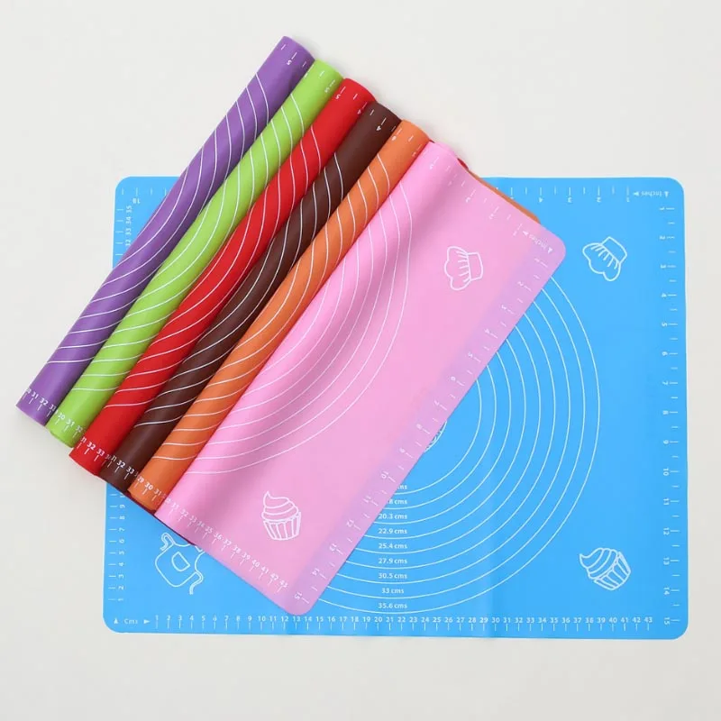 

Silicone Baking Mat Nonstick Rolling Dough Mat Pastry Pad Kneading Dough Tools Kitchen Scale Pad Cooking Oven Liner Pad Utensils