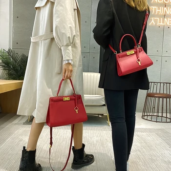 

2020 Vintage Bag Women New Design Kelly Bag Crossbite Small Bag Palm Print Handbag Versatile Shoulder Bag