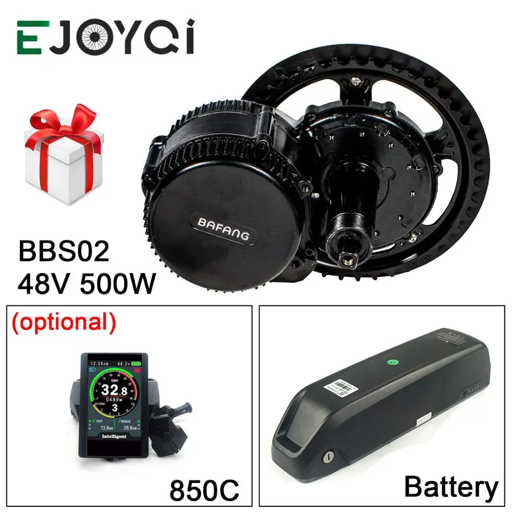 Bafang 8FUN 48V 500W 16Ah Li-Ion Батарея BBS02B светильник 850C 750C, фара для электровелосипеда в середине приводной двигатель комплект для переоборудования с ... Bafang 8FUN 48V 500W 16Ah Li-Ion Батарея BBS02B светильник 850C 750C, фара для электровелосипеда в середине приводной двигатель комплект для переоборудования с ...
